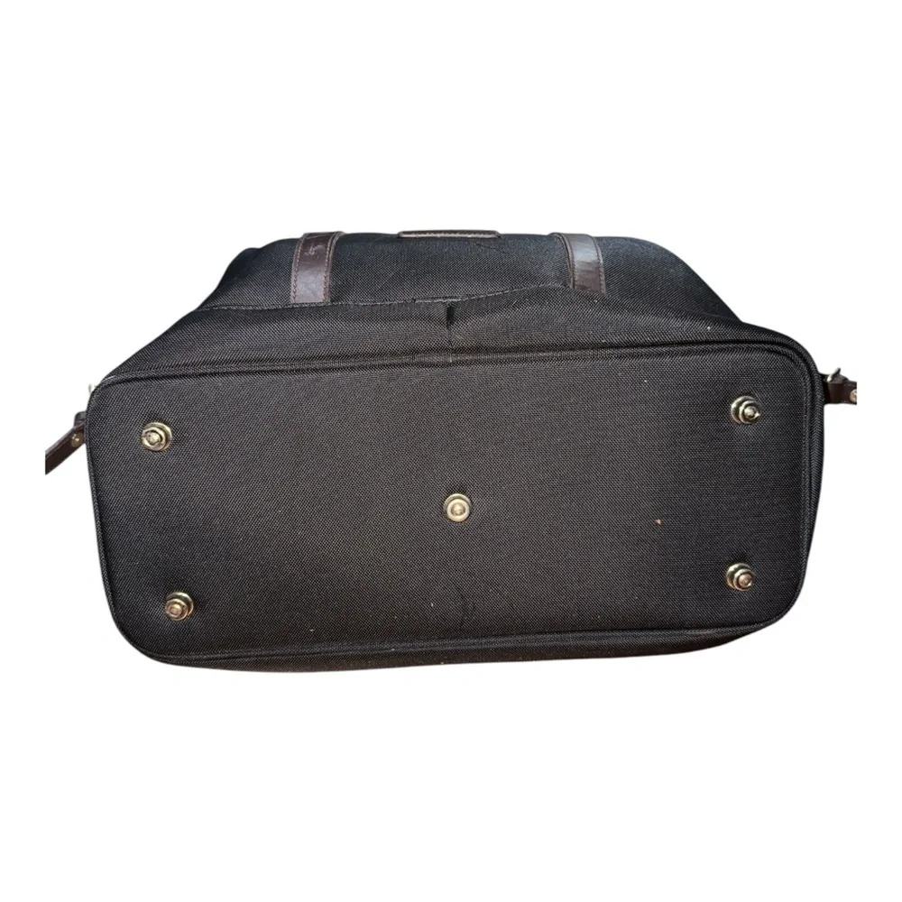 Ralph Lauren Black Duffel Bag with Leather Handles